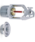 Badass Chrome Sidewall Fire Sprinkler Head With Escutcheon Horizontal Spray 1/2 Inch NPT 155F Standard Response showing detailed mechanism.