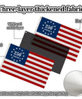 Double Sided 3 Ply 250th Anniversary American Flag 3 By 5 Feet Indoor Outdoor Patriotic Decor 1776 2026 fabric layers