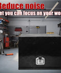 Rock Solid Aluminum Generator Tool Box Waterproof Storage Cabinet With Deadbolt Lock Made For The Backyard Killer Weather in garage setting.