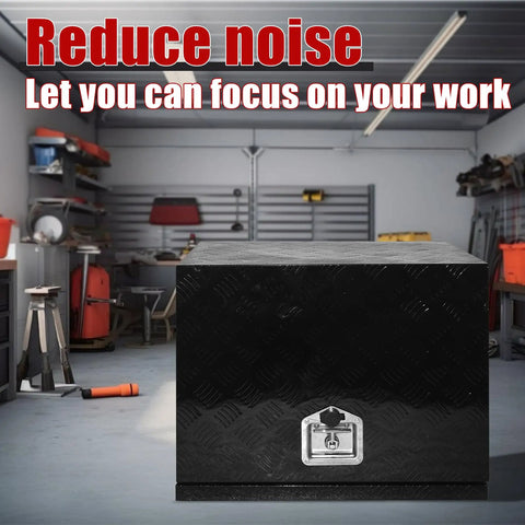 Rock Solid Aluminum Generator Tool Box Waterproof Storage Cabinet With Deadbolt Lock Made For The Backyard Killer Weather in garage setting.