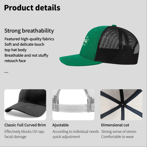 Product details of Im Not Arguing Im Just Explaining Why Im Right Funny Trucker Hat For Women with adjustable green mesh cap