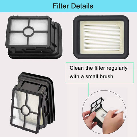 CrossWave Replacement Parts Kit 6 Pack For Vacuum Cleaner, Includes Multi Surface Brush Roll 1868 And Vacuum Filter 1866