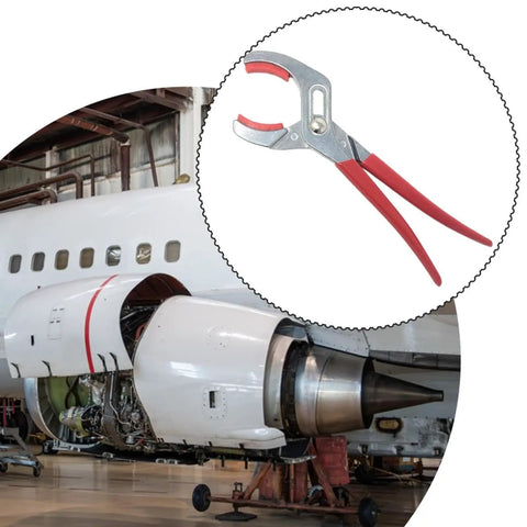 Soft Jaw Cannon Plug Plier For Aviation With A Wide 20mm To 64mm Range In Metal And PP Heavy Duty Build near aircraft engine