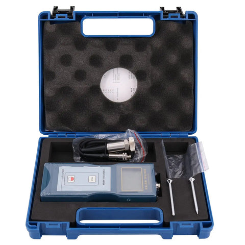 Digital Vibration Meter Vibrometer for Moving Machinery, Velocity Range 0.01 to 199.9 Millimeters Per Second, On Site Vibration Measurements, ISO 2954 Compliant, Detects Out of Balance and Misalignment, for Quality Control and Predictive Maintenance. case with probes