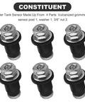 Set of six screw-in probes for RV Water Tank Sensor Kit Six Pack For Fresh, Gray, And Black Tanks, featuring vulcanized grommets and washers