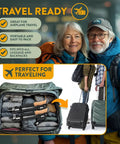 Foldable Hiking Poles For Travel And Trekking packed in luggage for easy transport