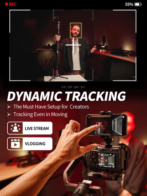 Shark Slider Nano II 860 Motorized Camera Slider For DJI RS2 RS3 Pro RS4 RS4 Pro RS5 Gimbals in use for dynamic video tracking setup.