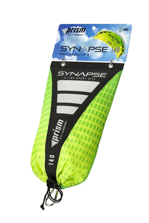 Synapse 140 Dual-Line Parafoil Kite For Kids And Adults, Easy Setup And Grab-And-Go Travel Pack in compact fabric pouch