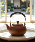 Swap In Replacement Teapot Handle For Ceramic Pots And Porcelain Teapots Heat Resistant Ergonomic Grip Easy Fit For Vintage Japanese Chinese Style Teaware Repair And Tea Ceremony Accessories, dark brown woven handle on teapot