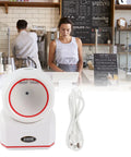 Super Tough USB 2D 1D Barcode Scanner Made From Rugged ABS for retail use, with cable, in a cafe environment