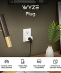 Two Pack 2.4GHz WiFi Smart Plugs For Hands Free Voice Control, Works With Alexa And Google Assistant, IFTTT Compatible on wall