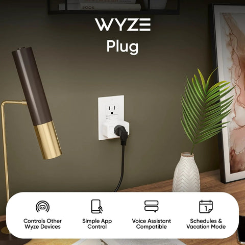 Two Pack 2.4GHz WiFi Smart Plugs For Hands Free Voice Control, Works With Alexa And Google Assistant, IFTTT Compatible on wall