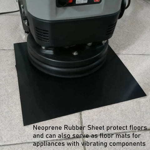 Neoprene Rubber Sheet For Gaskets And Weather Stripping Pipe Sealing Pads And Buffers DIY Crafts Floor And Surface Protection Oil And Water Resistant Gasket Material Flexible Durable Sheet under appliance on tile floor