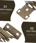Self Closing Cabinet Hinges 4 Pack Satin Finish Flush Concealed Hinges For Kitchen Cabinets, detailed hinge view