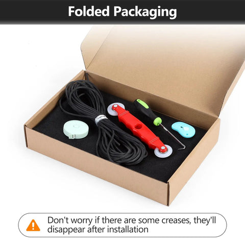 Window Screen Repair Kit for Doors and Windows, 48 by 177 Inches, with tools in folded packaging