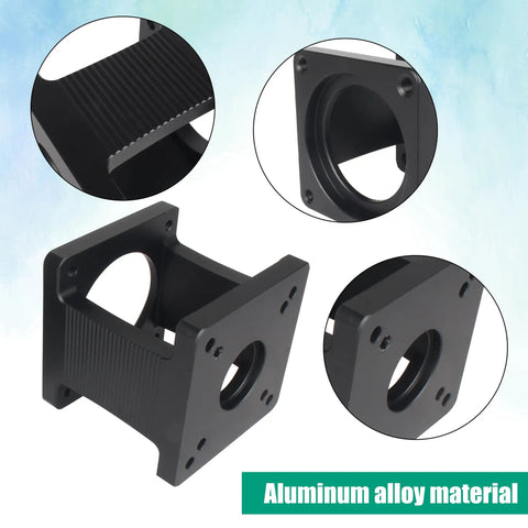 Horizontal Servo Motor Mount Bracket For 80 Servo Type Motors Aluminum Alloy 6063 Base, showing mounting holes and material.