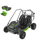 60V Gen 2 Stealth Series All Terrain Two Seat Electric Go Kart For Teens And Youth With Dual 8Ah Batteries And Dual Port Charger