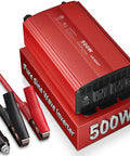 500W Pure Sine Wave Car Inverter 12V To 110V AC With 2 AC Outlets And 4.2A Dual USB Ports Safe For Sensitive Electronics