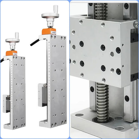 Manual Linear Stage Sliding Table With Digital Readout Z Axis T Type Screw Double Rail 12 Inch Stroke for Labs and DIY