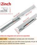 Smooth As Butter Heavy Duty Soft Close Undermount Drawer Slides For Kitchen Cabinets 12 inch galvanized steel tracks.