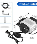 Ktondic air assist pump for laser engraver with 30 L/min output and adjustable knob, includes tubing and fittings.