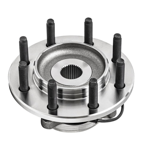 Front Wheel Bearing Hub Assembly For 4x4 8 Lug Dodge Ram 2006 2007 2008 2500 3500 1500 Extended Cab 4WD Wheel Bearing Replacement With 4 Bolt Square Flange And ABS Type S, top view