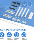 Rear Parking Brake Hardware Kit That Fits 2007 2009 Chrysler Aspen, 2003 2009 Dodge Durango, assorted springs and clips