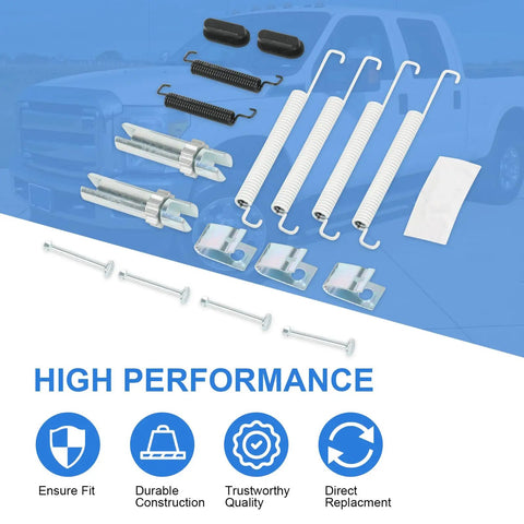 Rear Parking Brake Hardware Kit That Fits 2007 2009 Chrysler Aspen, 2003 2009 Dodge Durango, assorted springs and clips