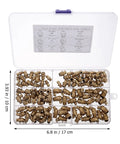 Heavy Duty Copper Grease Nipple Fittings Assortment Kit M6 M8 M10 With Rust Deformation Resistant Straight And Angled Options For Your Ride, plastic case with brass fittings
