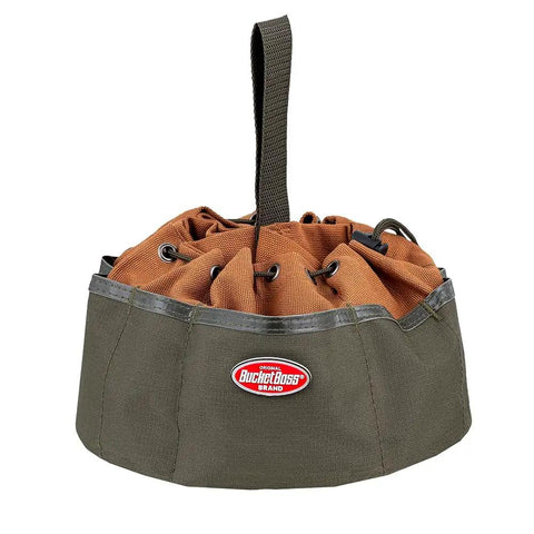 Canvas Organizer Parachute Bag With 19 Pockets For Nails Screws And Bolts Brown Heavy Duty Tool Pouch For 5 Gallon Buckets