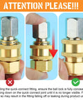 Brass pressure washer quick-connect coupler, 1/4 in to NPT socket, 5,000 PSI, 2-pack