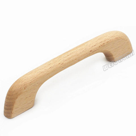 10 Piece Beech Wood Unfinished Drawer Pulls For Cabinets And Furniture Replacement Handles For Dresser Wardrobe Cupboard