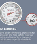 Instant Read Analog Meat Thermometer For Grill And Kitchen Durable Stainless Steel 1 Inch Dial with NSF certification