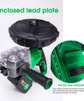 Heavy Duty Cordless Electric Pipe Threader Tool with enclosed lead plate for automatic wire pulling, 550Nm torque.