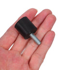 M6 Screw In Rubber Furniture Levelers With Anti Slip Grip Noise Reduction Heavy Duty Adjustable Feet For Sofas Tables Chairs Easy Install Floor Protection Ideal For Living Rooms And Bedrooms black rubber foot with M6 screw shown in hand