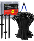 Upgraded Nylon Universal Cable Tie Buckle Self Locking Kit with UV resistance for car bumper repair, home, garden use.