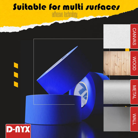 3 Pack Pro Grade Painter Tape Blue Masking Tape 2 Inch By 60 Yards Each Residue Free Multi Surface For Sharp Lines And Clean Edges