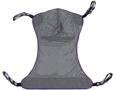 The Ultimate Patient Aid Full Body Mesh Sling for Safe and Effortless Bed to Wheelchair Transfers with reinforced straps.
