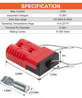 2-4 Gauge Battery Quick Connectors 175A Powerpole Kit For 12V-36V Winches ATVs with red and black connector specifications