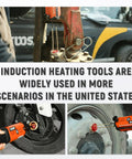 Turbo 1300W Induction Bolt Heater Kit with 3 Coils used on vehicle bolts in various mechanical repair scenarios.