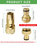Uber Handy Garden Hose Repair Kit With Flexible Brass Fittings And Quick Connectors For Expanding Hoses 3/4 Inch sizes