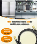 Heavy Duty Three Eighths Inch Vacuum Hose With Three Eighths Inch Fittings, Five Ft Black, Built To Handle 600 PSI Working Pressure