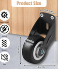 Anti Sag Gate Wheel Set For Wooden Doors And Gates, 2 Inch Floor Friendly Bottom Support Rollers with dimensions and features