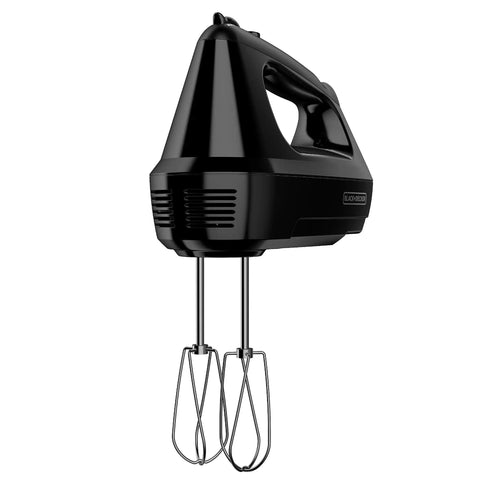Six Speed Easy Storage Hand Mixer With Five Attachments And Case No Fuss Cleanup Lightweight Ergonomic Design in black