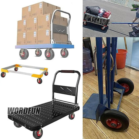 Heavy Duty Rubber Caster Wheels With Precision Ball Bearings For Smooth Silent Roll And No Sweat Swivel Action Rock Solid Non Marking Design Built Tough Zero Fuss Setup For Carts Furniture And Shop Projects