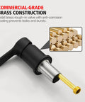 Commercial-grade brass construction of Matte Black Roman Bathtub Faucet For 3 Hole Deck Mount Installation and brass handheld