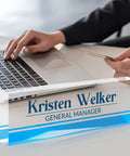 Custom Acrylic Desk Name Plate For Office Use, Personalize With Your Name And Title, Crystal Clear Nameplate For Desk Setup