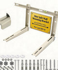Heavy Duty Mini Split Wall Mount Bracket For 7000-12000 BTU AC Units, Outdoor Condenser Rack Supports Up To 400 Lbs, mounting hardware