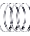 12 inch stainless steel hose clamps pack of 4 for pipes and ducts