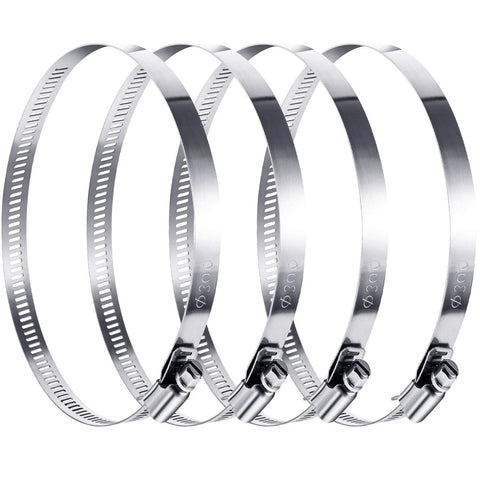 12 inch stainless steel hose clamps pack of 4 for pipes and ducts